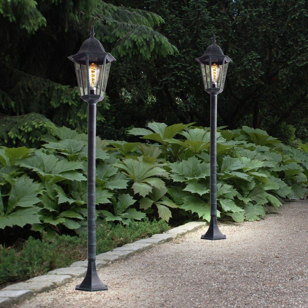 etc-shop Außen-Stehlampe, Leuchtmittel Außenstehlampe Strom Gartenlaterne für Draußen nicht inklusive, für Garten