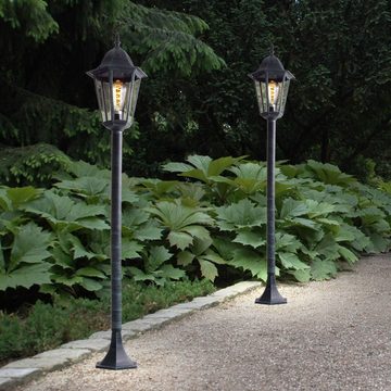 etc-shop Außen-Stehlampe, Leuchtmittel nicht inklusive, Gartenlaterne für Draußen Strom Außenstehlampe für Garten