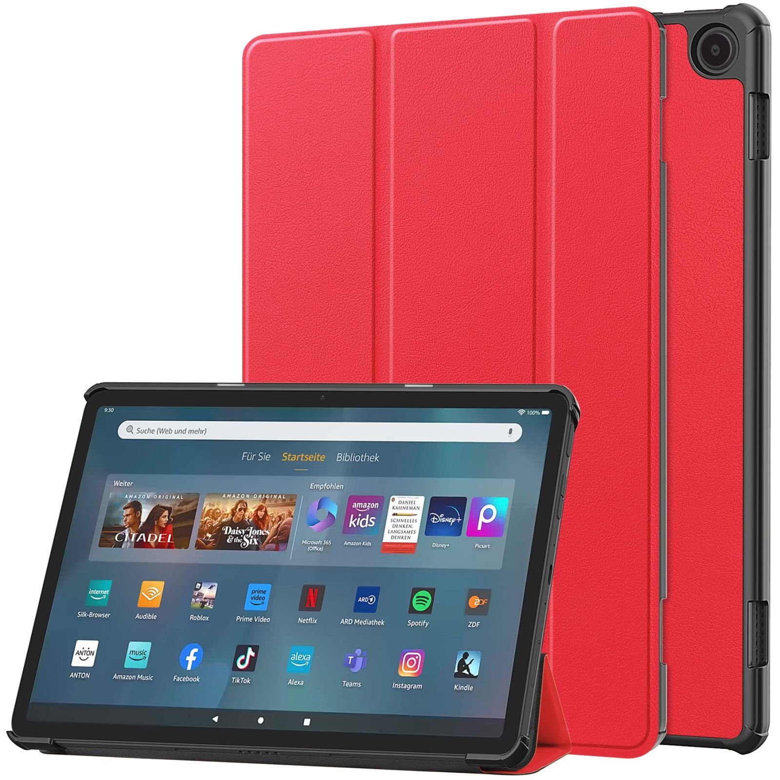Lobwerk Tablet-Hülle Schutzhülle für Amazon Fire Max 11 2023 11 Zoll 13. Generation, Wake & Sleep Funktion, Sturzdämpfung, Aufstellfunktion