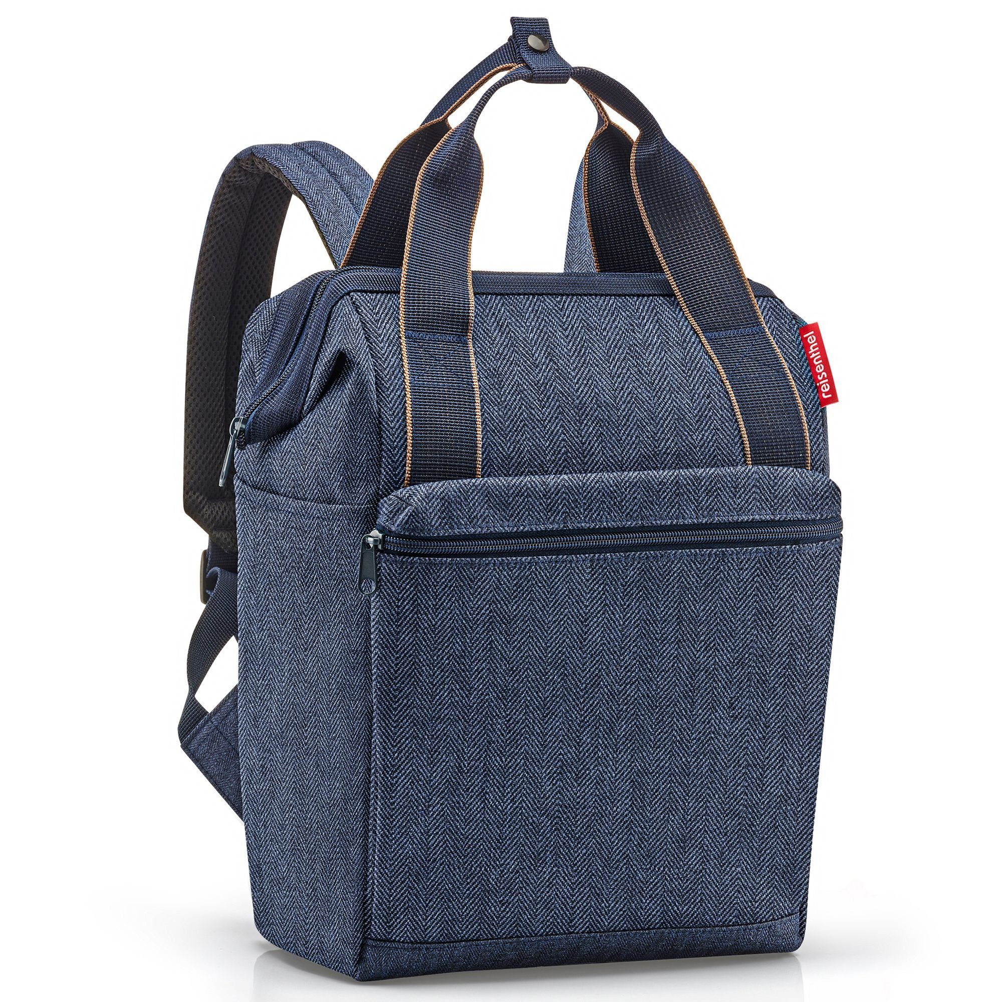 Travelling, REISENTHEL® blue herringbone dark Polyester Rucksack