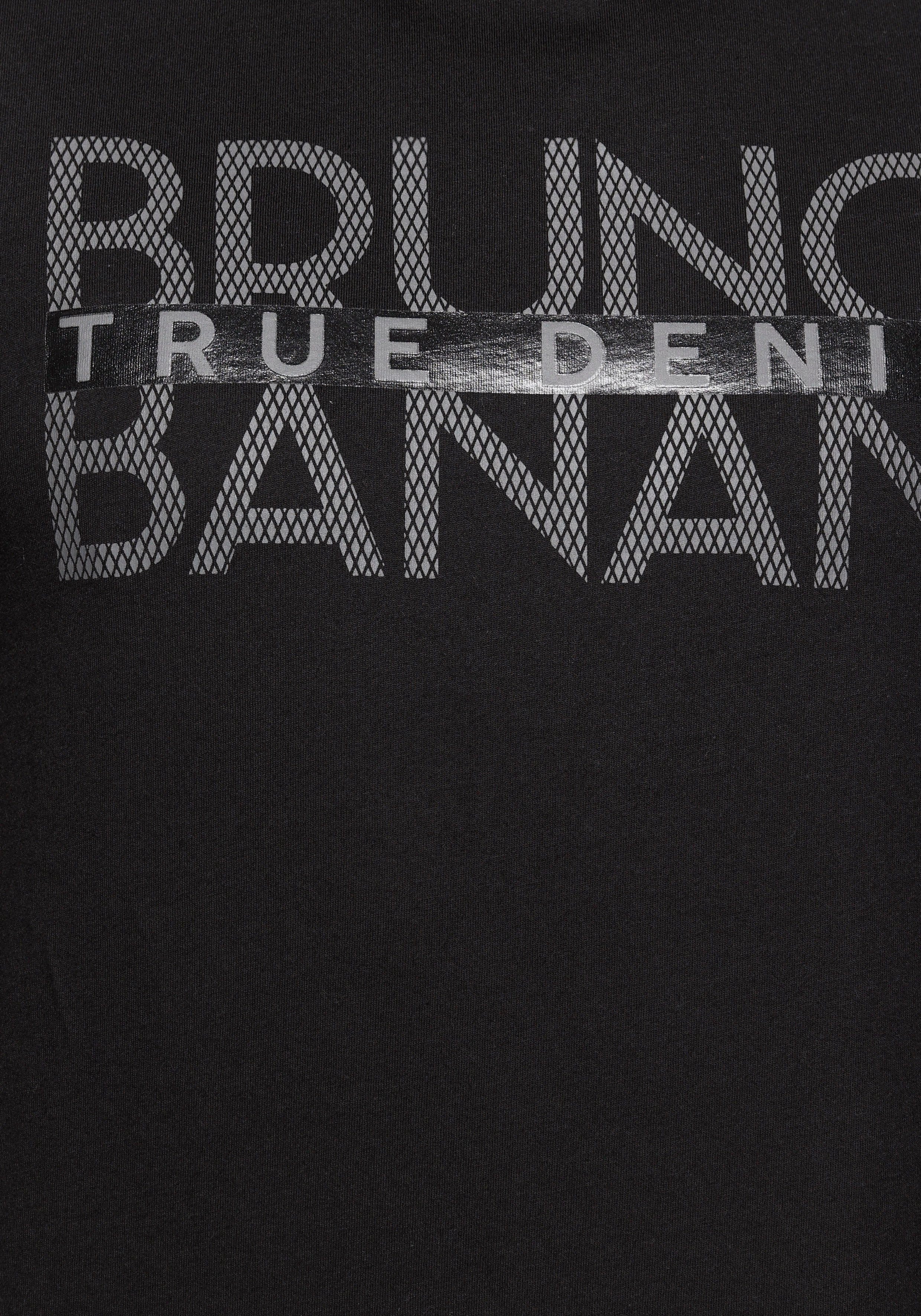 Print glänzendem Banani Bruno T-Shirt mit schwarz