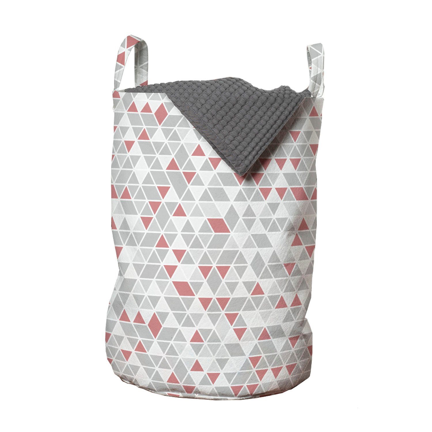 Abakuhaus Wäschesäckchen Wäschekorb mit Griffen Kordelzugverschluss für Waschsalons, grau Pfeil Moderne Bicolor