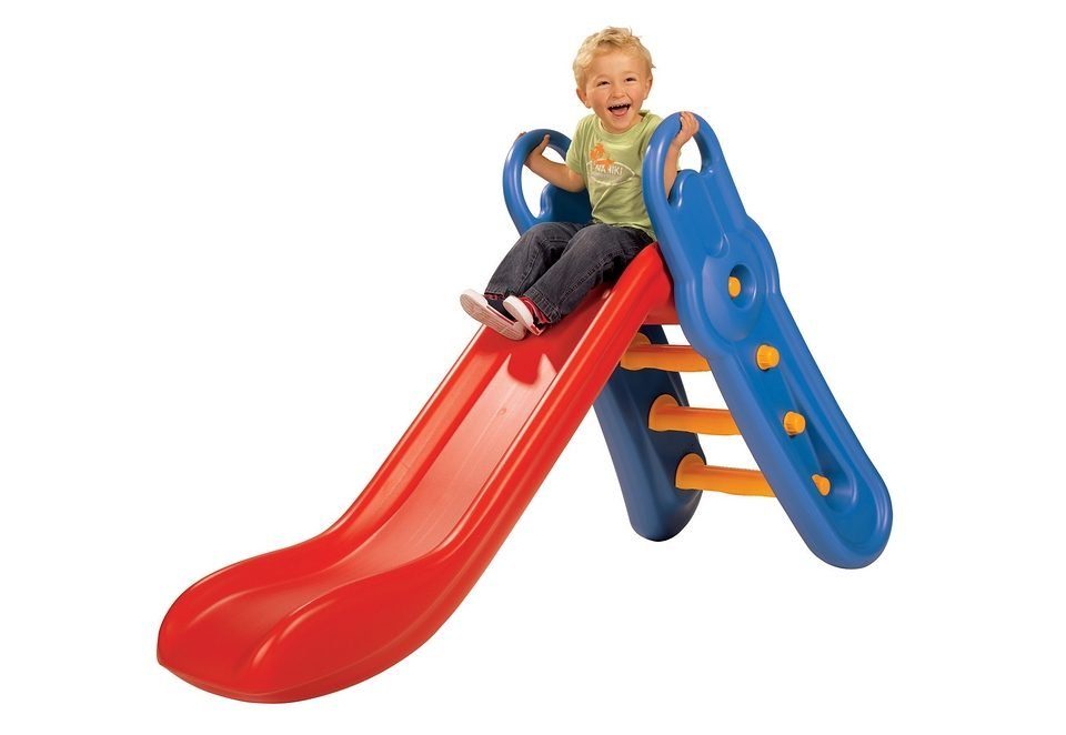 BIG Rutsche BIG-Fun-Slide, Made in Germany, Breite Trittstufen und Handlauf  für sicheren Aufstieg