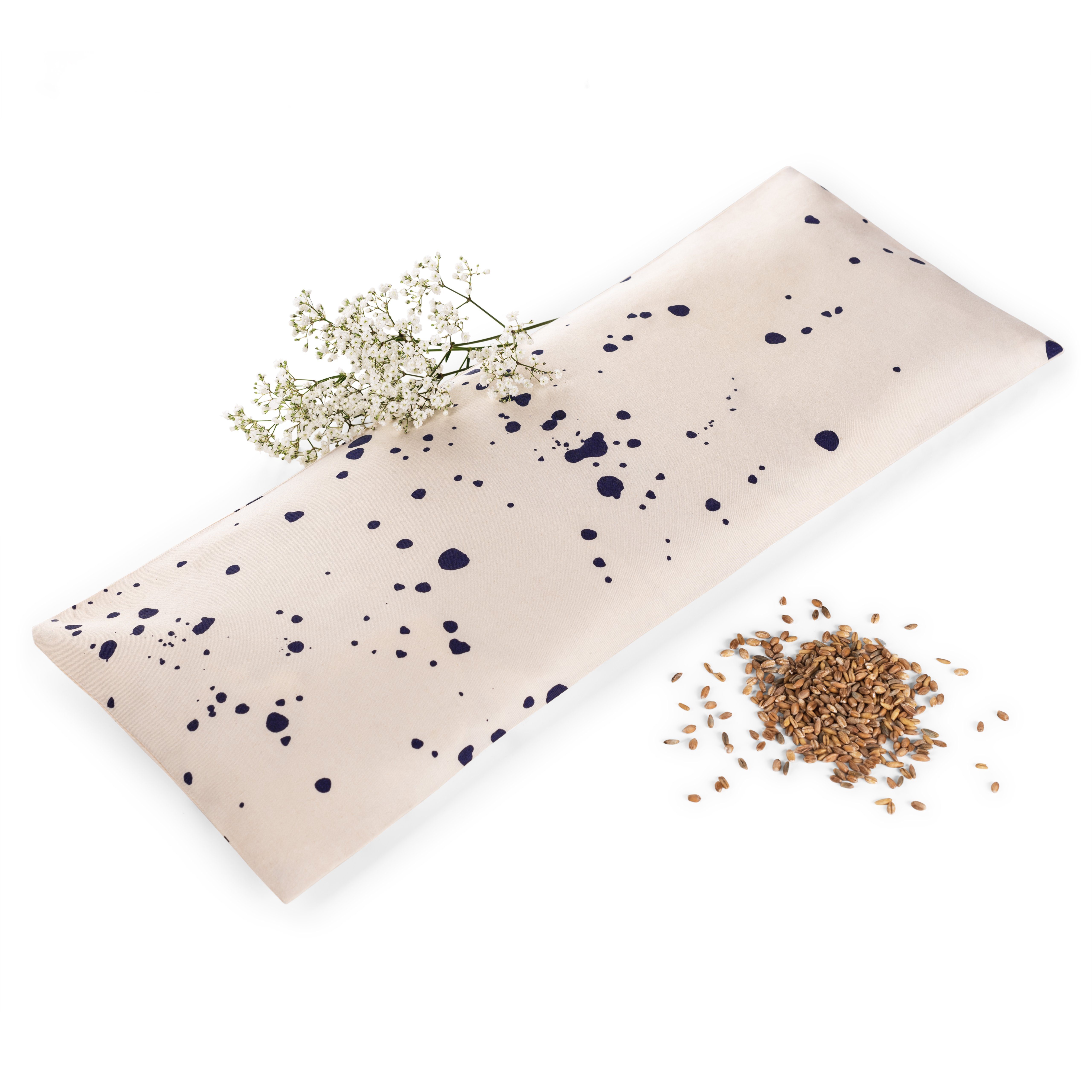 Blumtal Heat Pillow, Grain Pillow made of cotton - made of wheat grains, for back and neck, 50 x 20 cm