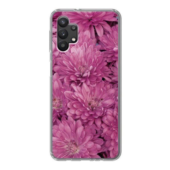 MuchoWow Handyhülle Blühende rosa Chrysantheme Handyhülle Samsung Galaxy A32 5G Smartphone-Bumper Print Handy