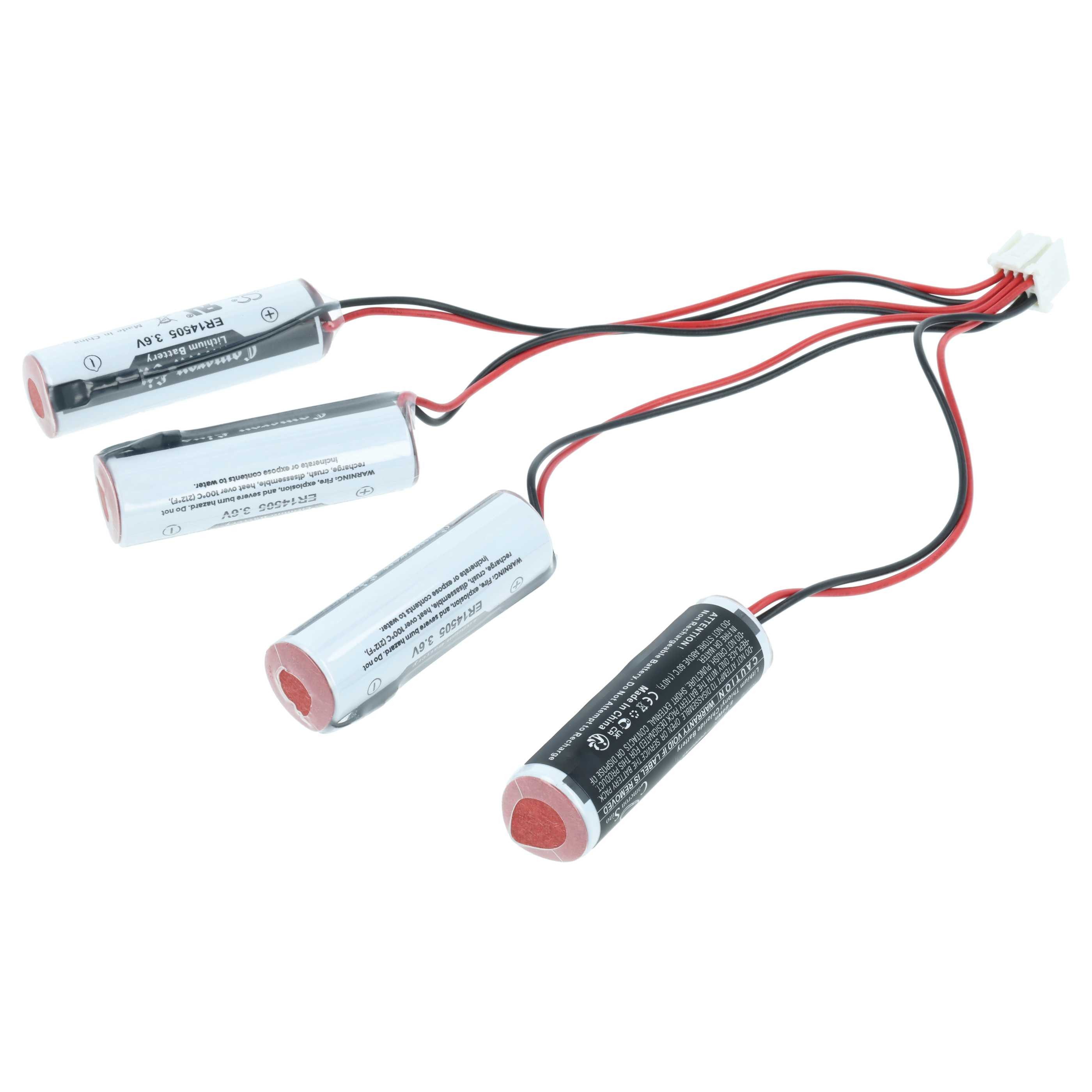 vhbw Batterie Ersatz für Yaskawa HW0470360-A für Industrieroboter (2400 Akku Batterie Li-SOCl2 2400 mAh (3,6 V, 5 St), Leistungsfähige Ersatz-Batterie für Roboter, Nicht wiederaufladbar