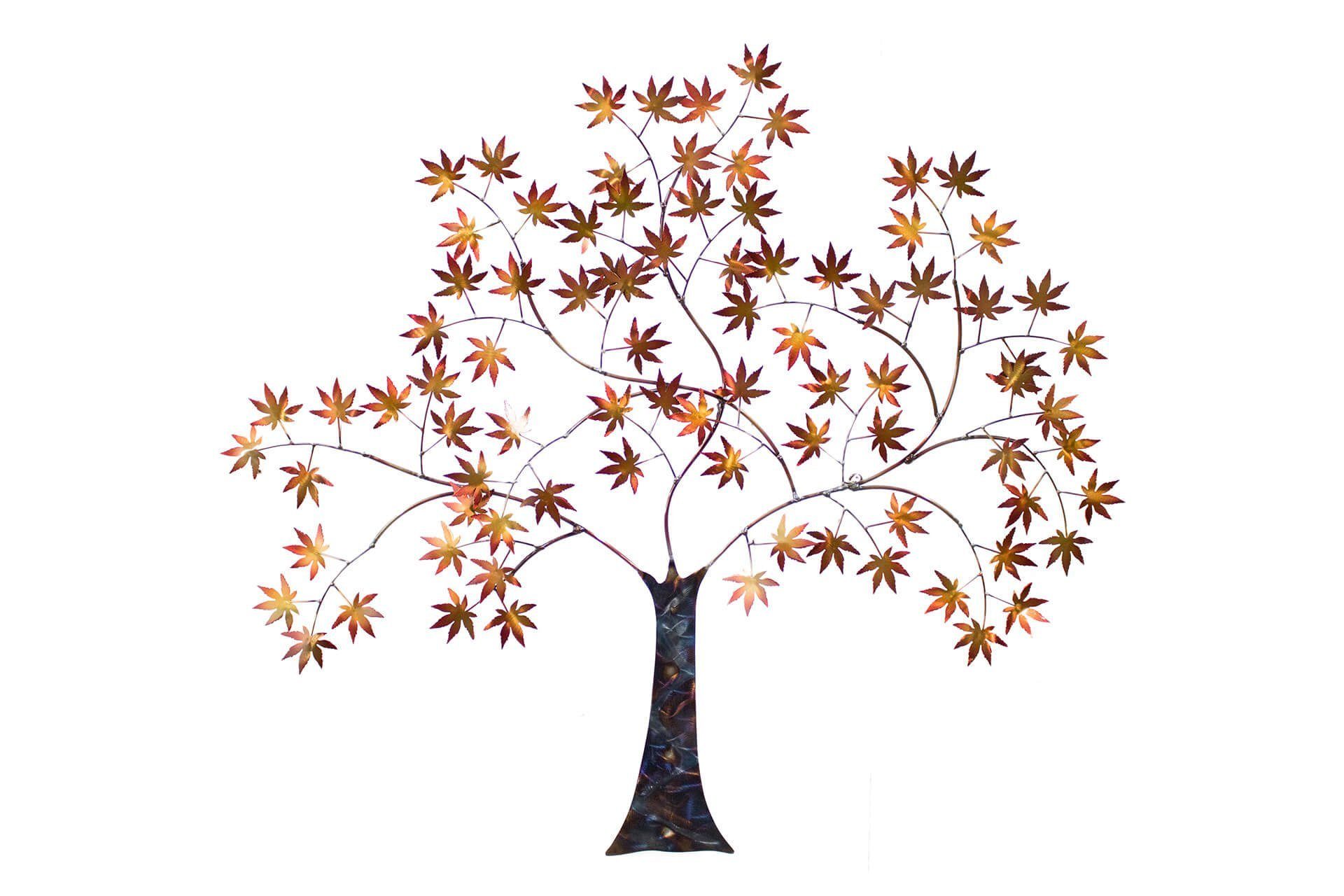 KUNSTLOFT Wanddekoobjekt Greeting Tree 100x89x7 cm, handgefertigte Wanddeko Metall
