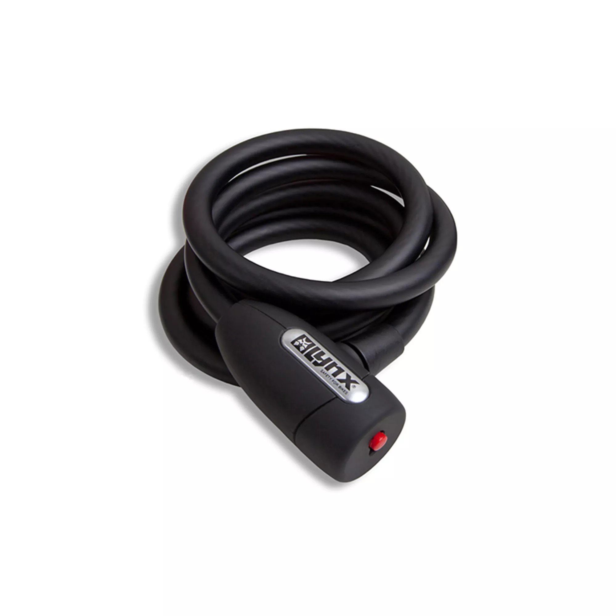 lynx Kabelschloss Fahrrad Kabelschloss Lynx 180 cm witterungsfest 2 Schlüssel schwarz