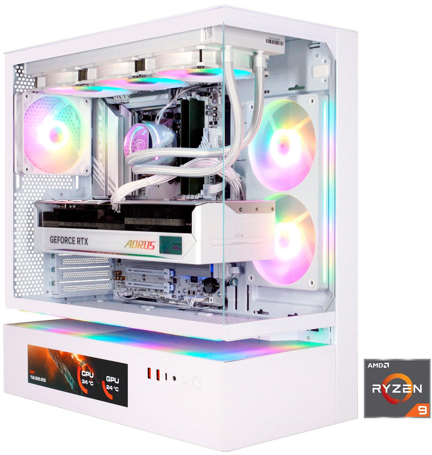Cougar CFV235 Vision Gaming-PC (AMD Ryzen 9 9950X3D2, RTX 5090, 64 GB RAM, 2000 GB SSD, Wasserkühlung, Windows 11, DDR5 RAM, Wasserkühlung)