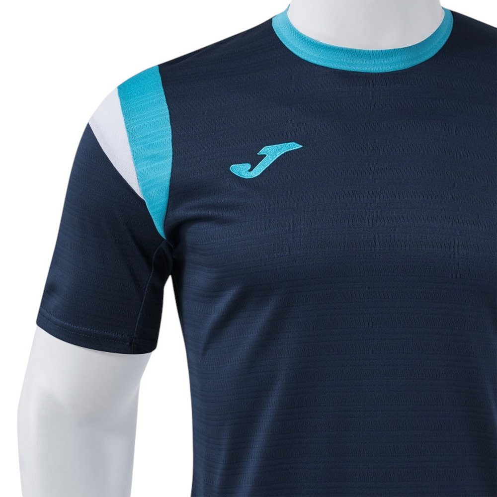 Joma T-Shirt Terra (leicht, atmungsaktiv) dunkelblau/türkisblau Herren