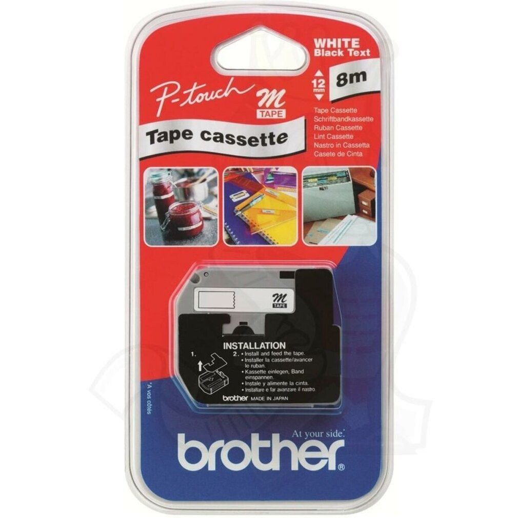 Thumbnail - Brother Druckerband Schriftband M-K221 (9 mm, Schwarz auf Weiß)