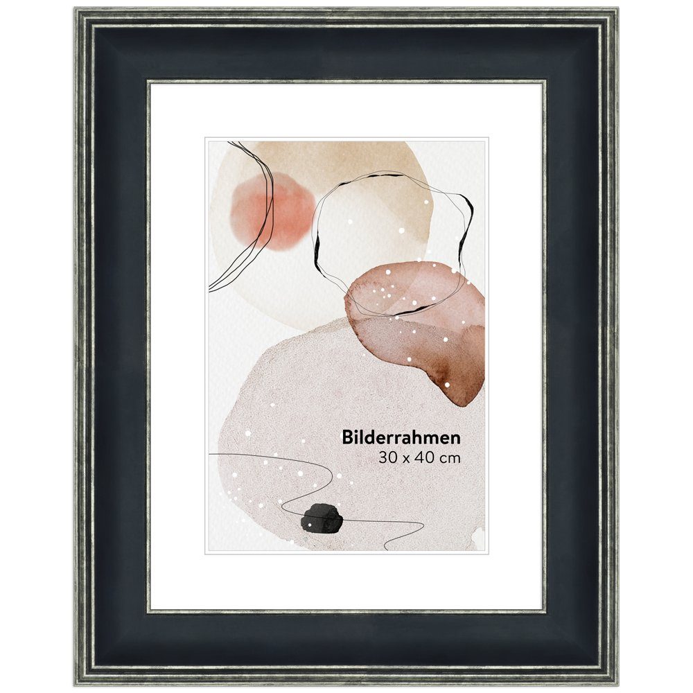 WANDStyle Bilderrahmen H235, Schwarz, aus Kunststoff im Stil Klassisch