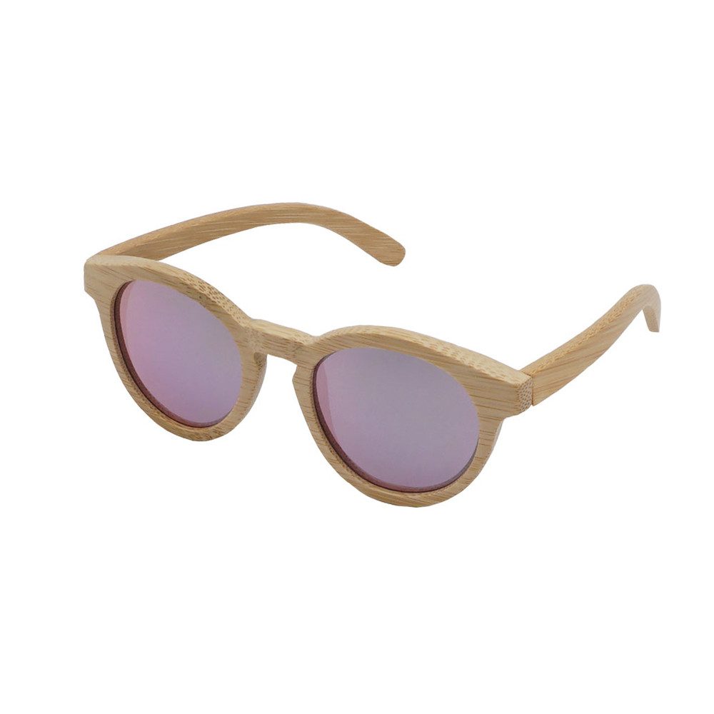 CAPO Sonnenbrille Sonnenbrille Bambus polarisierend, Kunststoffgläser pink (1-St)
