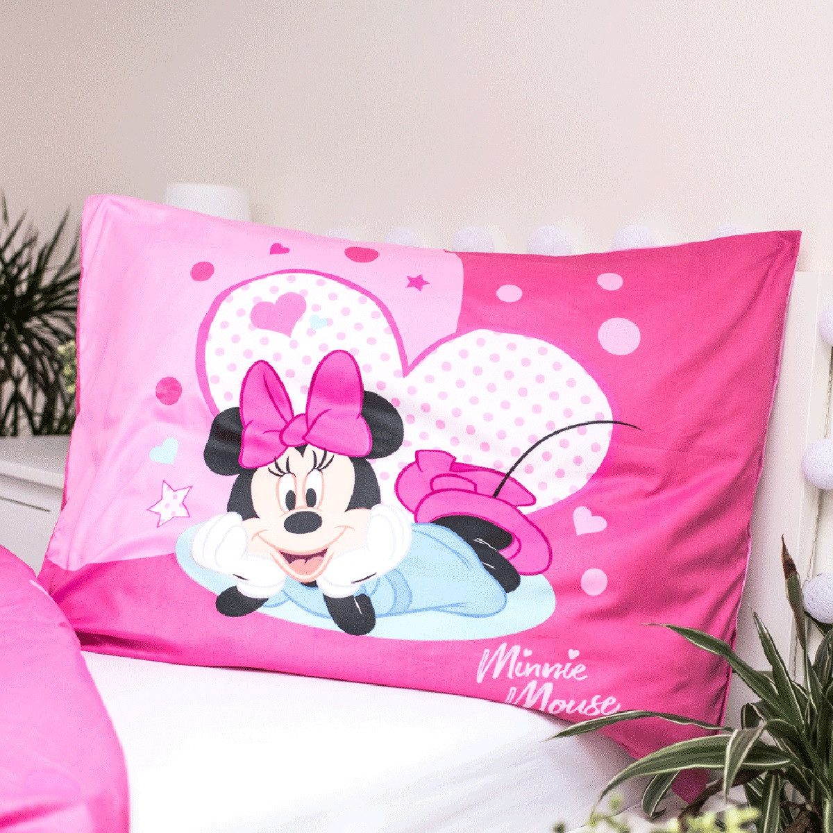 Disney Kinderbettwäsche Minnie Mouse, Polyester, 2 teilig