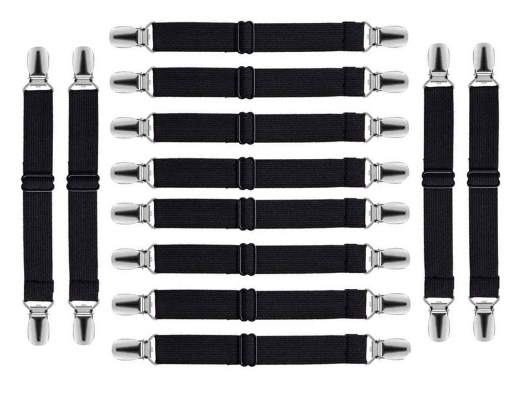 BAYLI Spannbettlaken Verstellbare Bettlakenspanner [12er Set], Betttuchspan günstig online kaufen