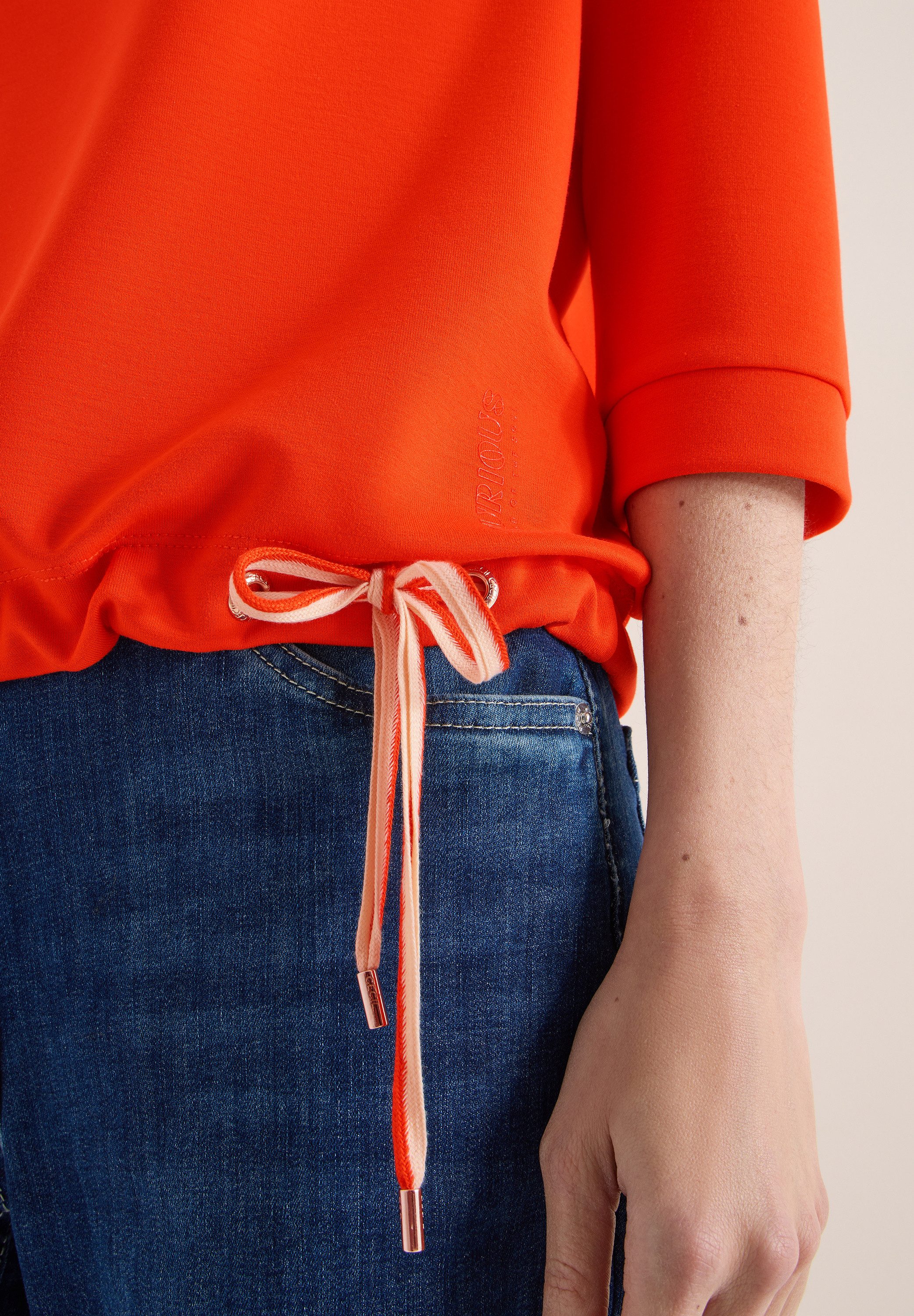 CECIL 3/4-Arm-Shirt mit Kordelzug am Saum – Bild 3 von 5