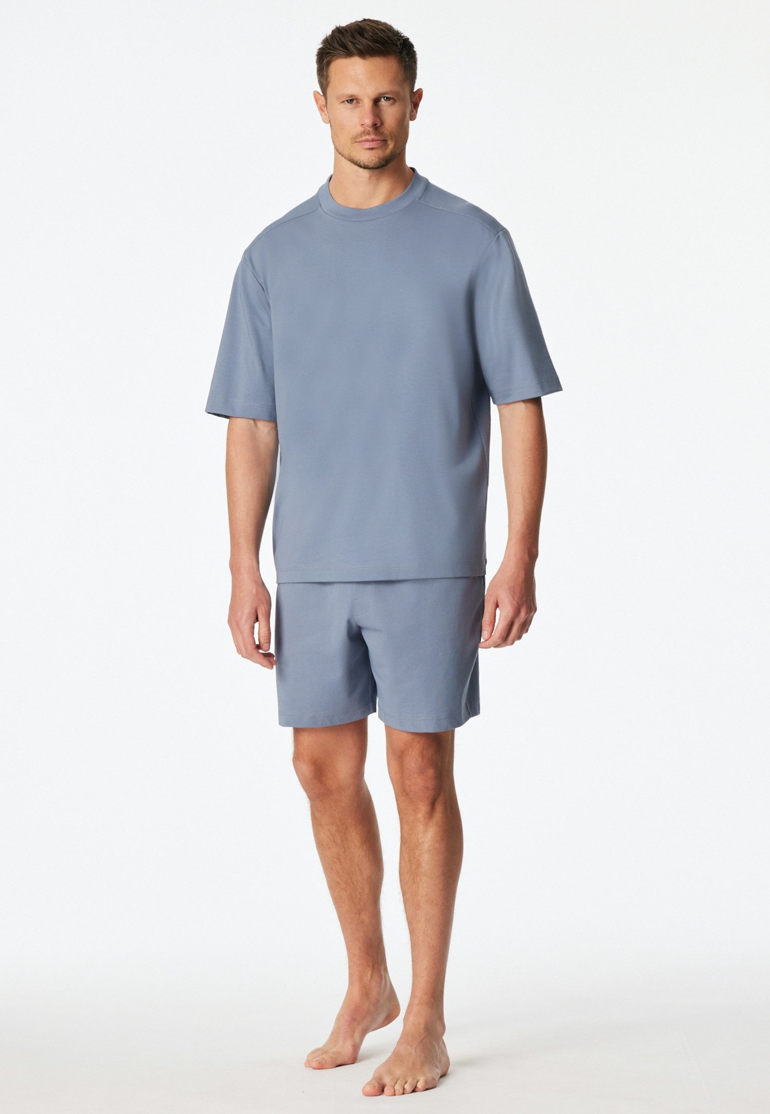 Schiesser Shorty Modern Nightwear (2 tlg) mit Rundhalsausschnitt und kurzem günstig online kaufen
