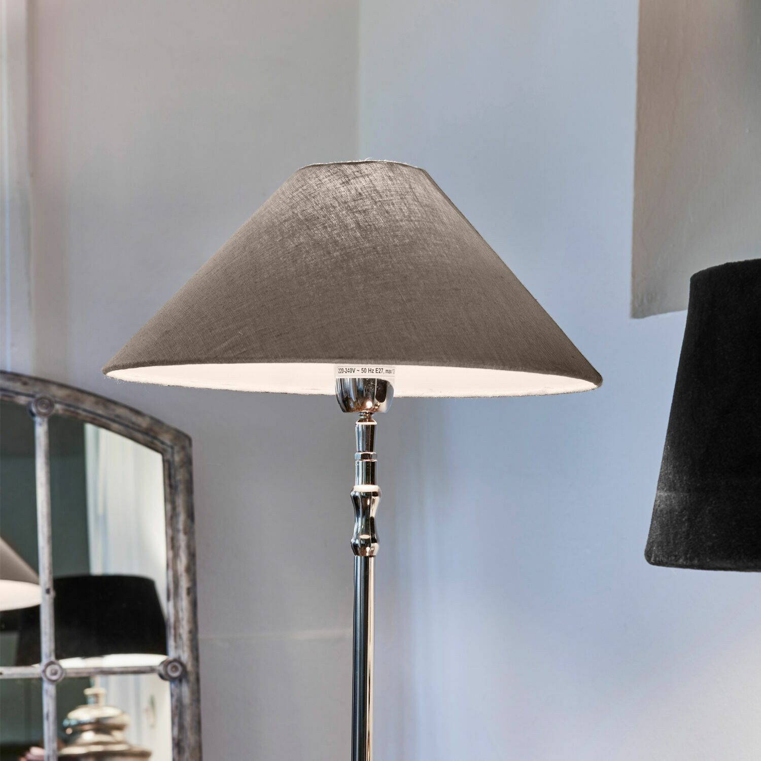 Mirabeau Lampenschirm Lampenschirm Emmera taupe günstig online kaufen