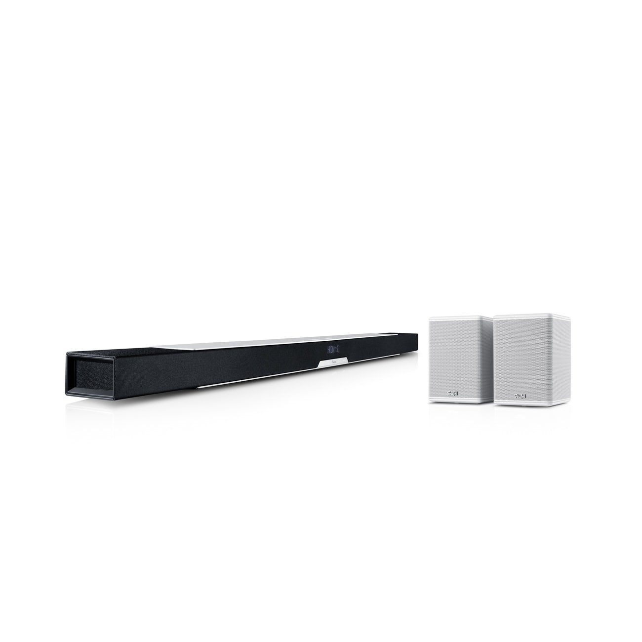 Teufel CINEBAR LUX Surround "5.0-Set" Soundbar (Bluetooth, HDMI, LAN, WLAN, 150 W, Internetradio, Sleeptimer) Weiß