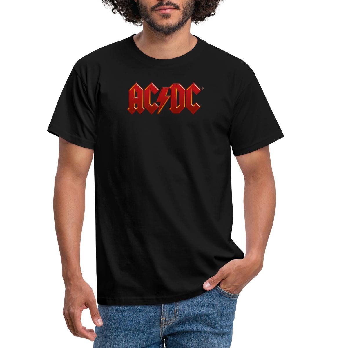 Spreadshirt T-Shirt AC/DC Klassisches Logo Mit Blitz Männer T-Shirt (1-tlg)
