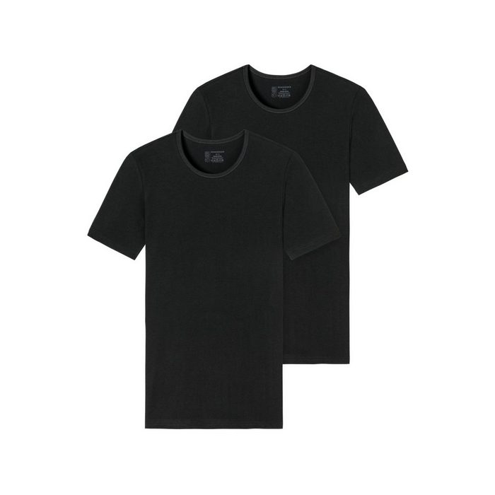 Schiesser Unterhemd 2er-Pack - 95/5 - Organic Cotton (Spar-Set 2-St) Unterhemd / Shirt Kurzarm - Baumwolle -