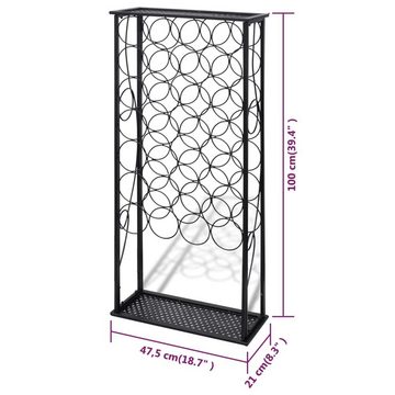 furnicato Weinregal Flaschenregal für 28 Flaschen Metall