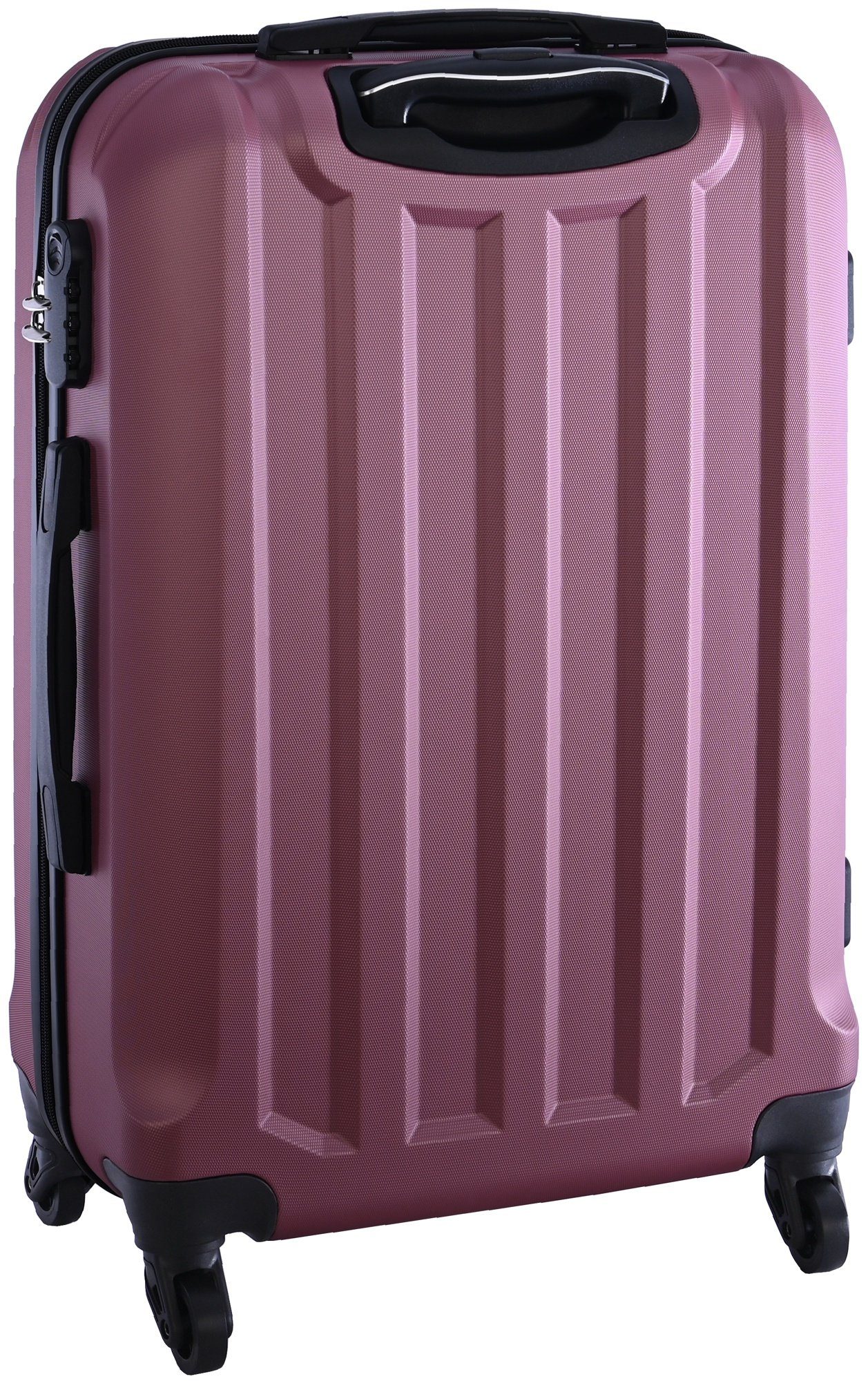 Cahoon Hartschalen-Trolley Hartschalenkoffer purple rose Reisekoffer 65 4 Rollen / L Trolley Koffer Liter, 4-Rollen