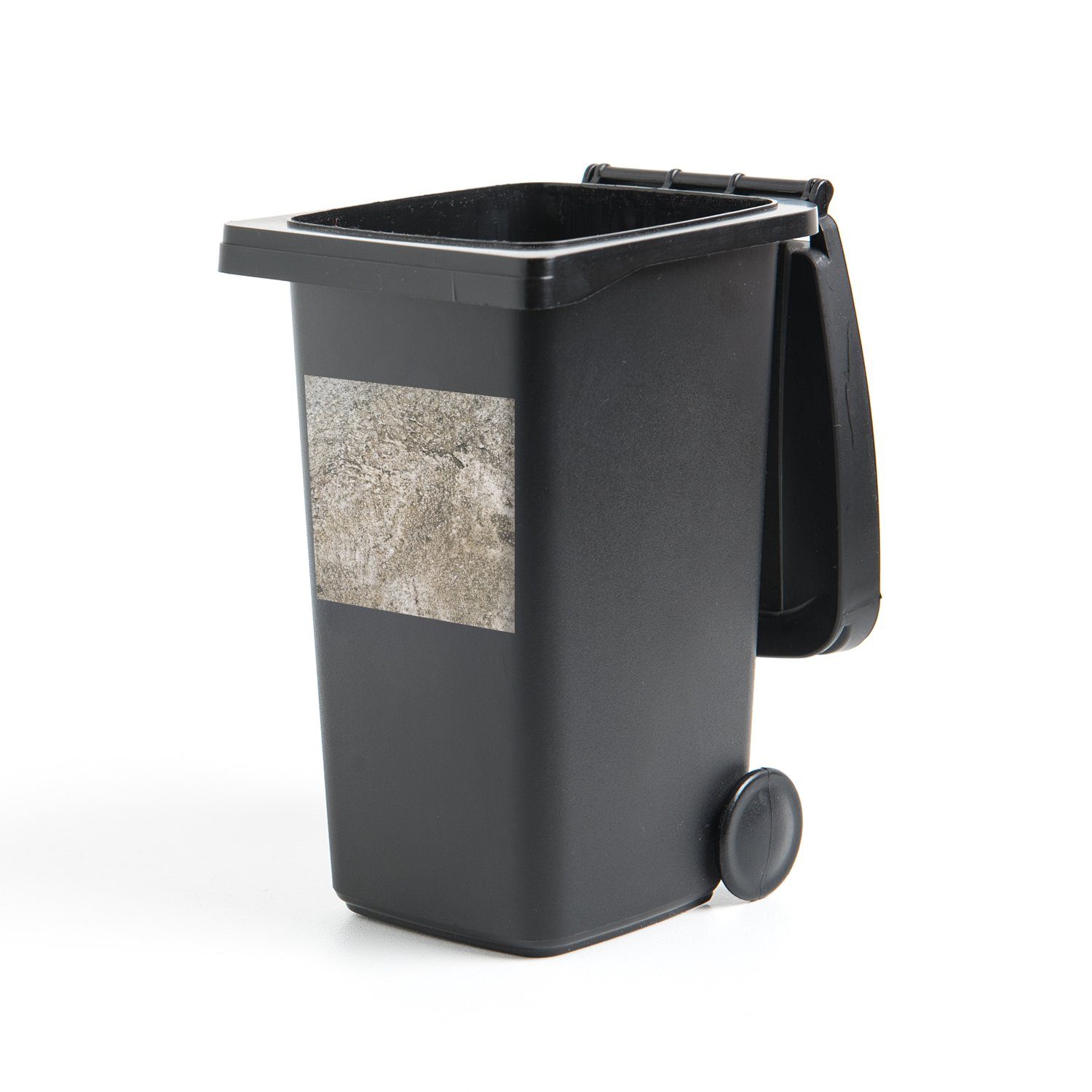 MuchoWow Wandsticker Zement - Antik - Beton - Grau (1 St), Mülleimer-aufkleber, Mülltonne, Sticker, Container, Abfalbehälter | Wandtattoos