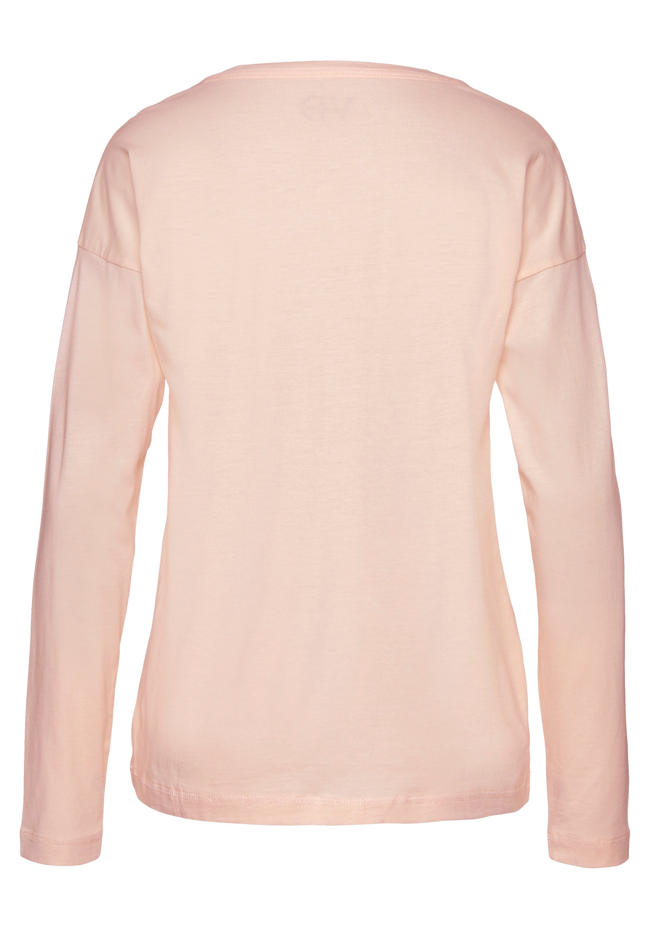 Vivance Dreams by Lascana Pyjamaoberteil mit Sommer-Statementdruck – Bild 4 von 5