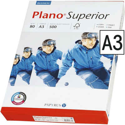 PLANO Druckerpapier Superior, Format DIN A3, 80 g/m², 165 CIE, 500 Blatt