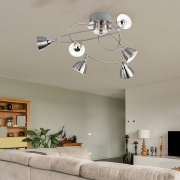 etc-shop LED Deckenleuchte, LED-Leuchtmittel fest verbaut, Warmweiß, Deckenleuchte Deckenlampe Wohnzimmerleuchte Designlampe