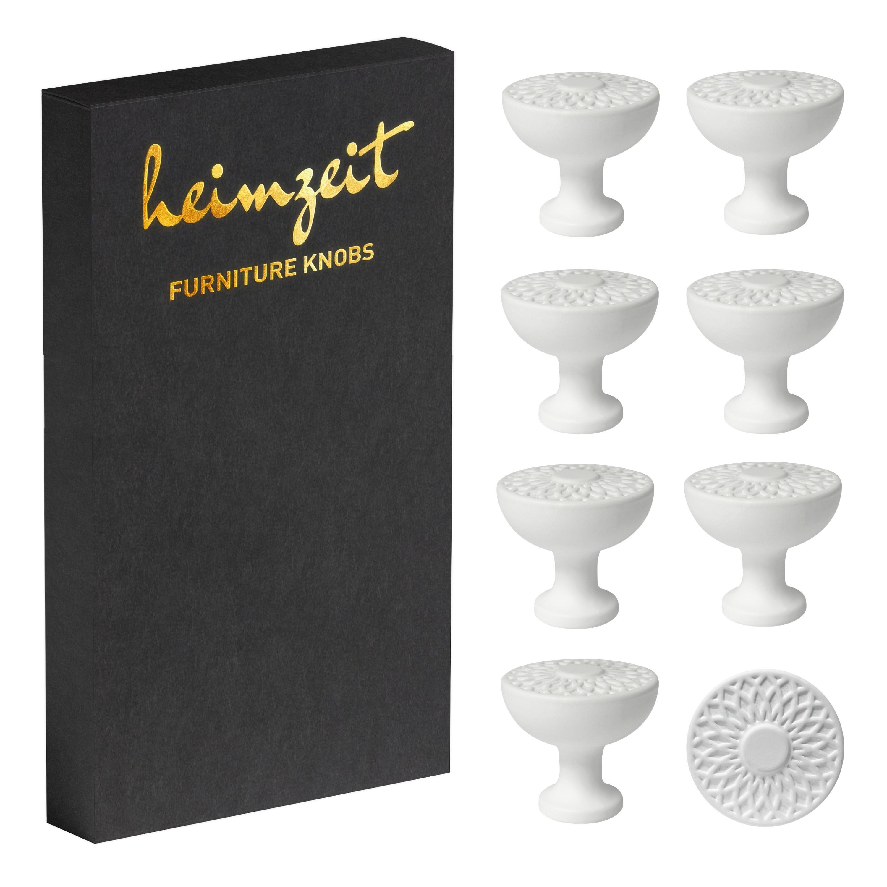 heimzeit Möbelgriff heimzeit Möbelknöpfe Urban - 8 Stück (Set), für Schubladen, Türen und Kommoden, inkl. Schraube