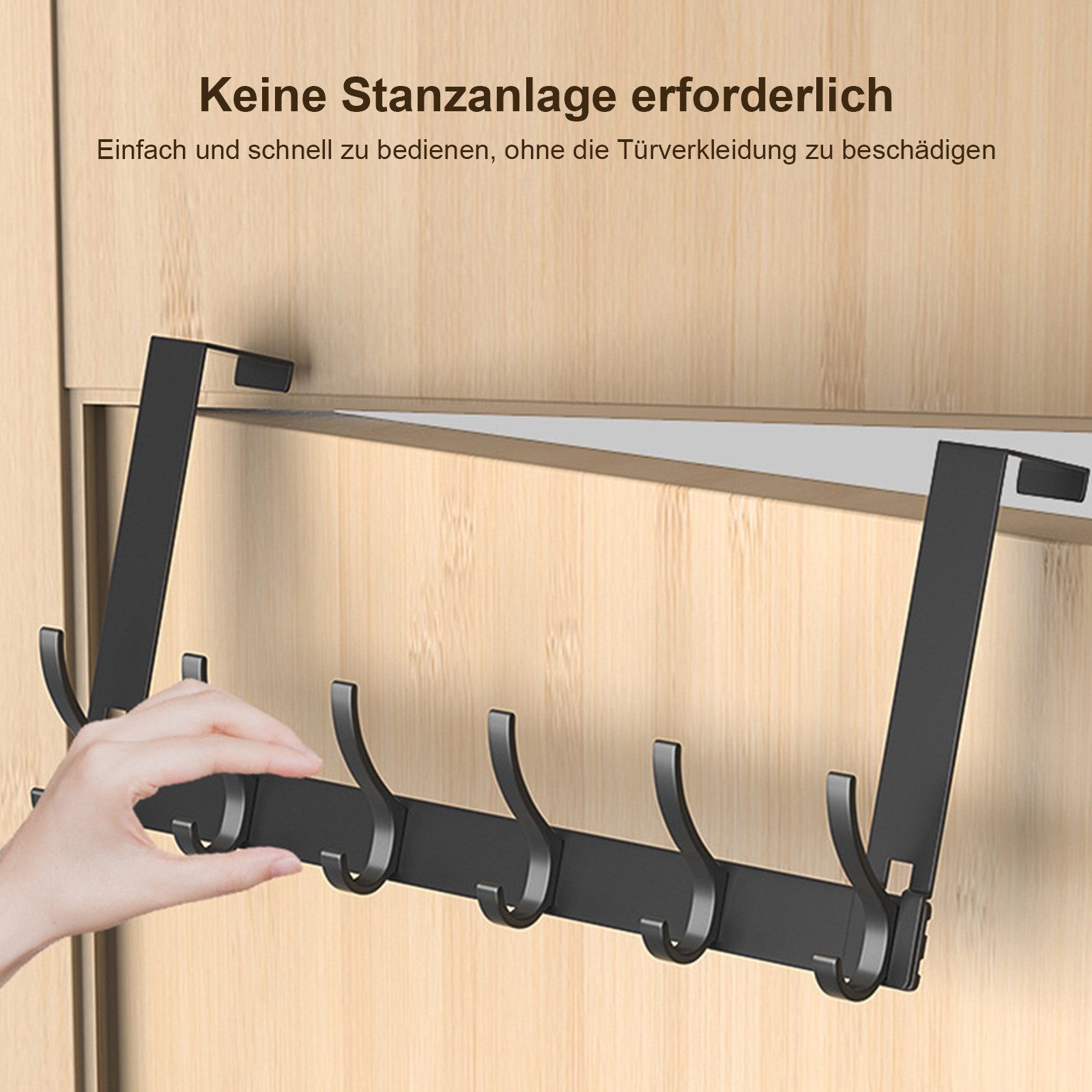 REDOM Türhaken Türhakenleiste Türgarderobe mit 6 Doppelhaken, Jacken, Mänte günstig online kaufen