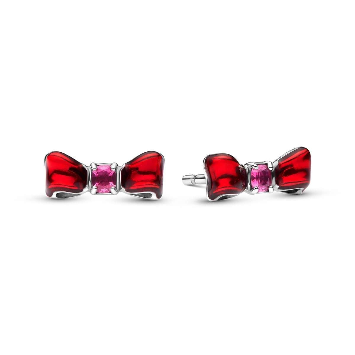 Pandora Paar Ohrstecker 293779C01, für Damen Disney Schneewittchen Schleife