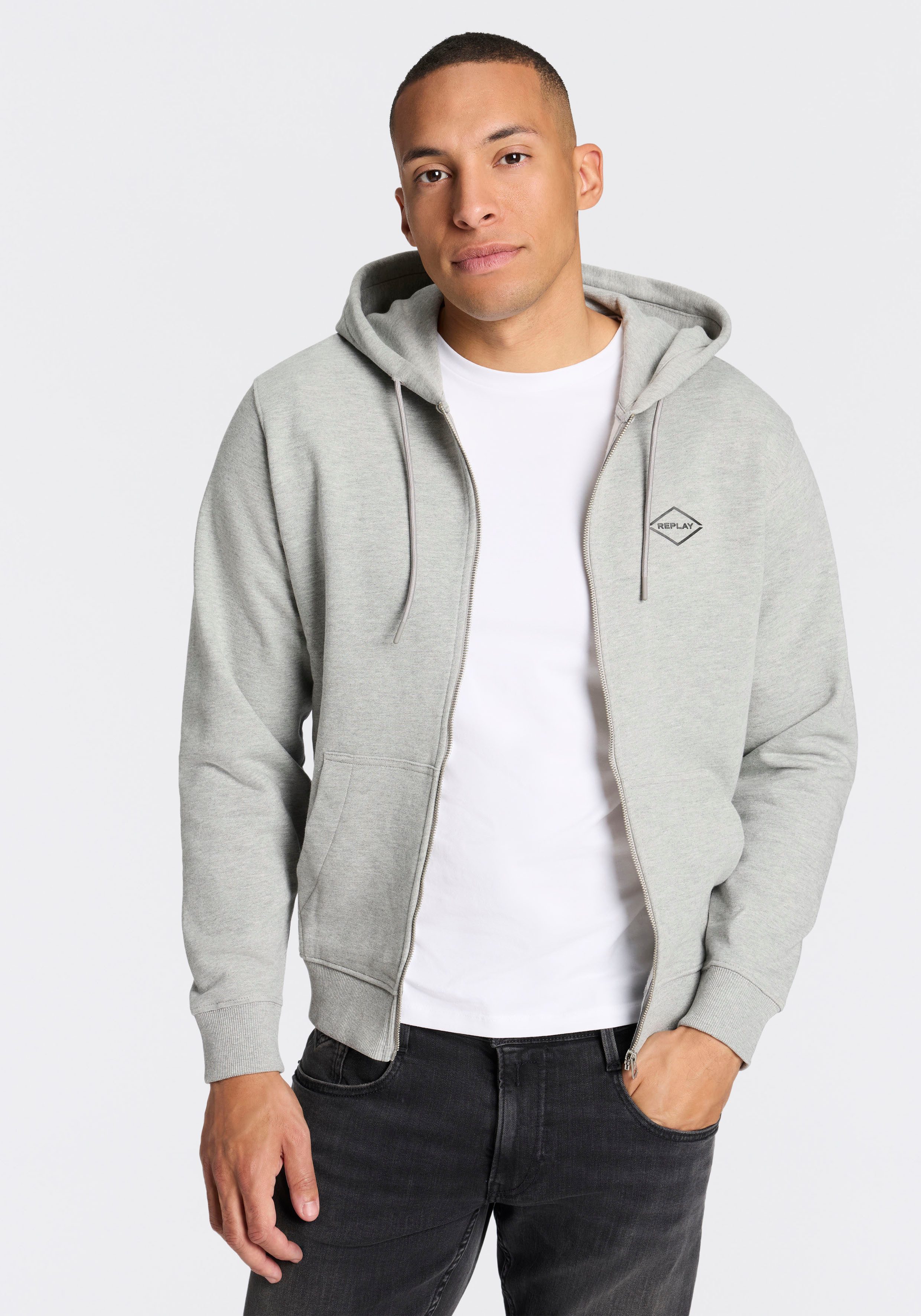 Replay Kapuzensweatjacke aus Baumwolle, Regular Fit – Bild 2 von 5