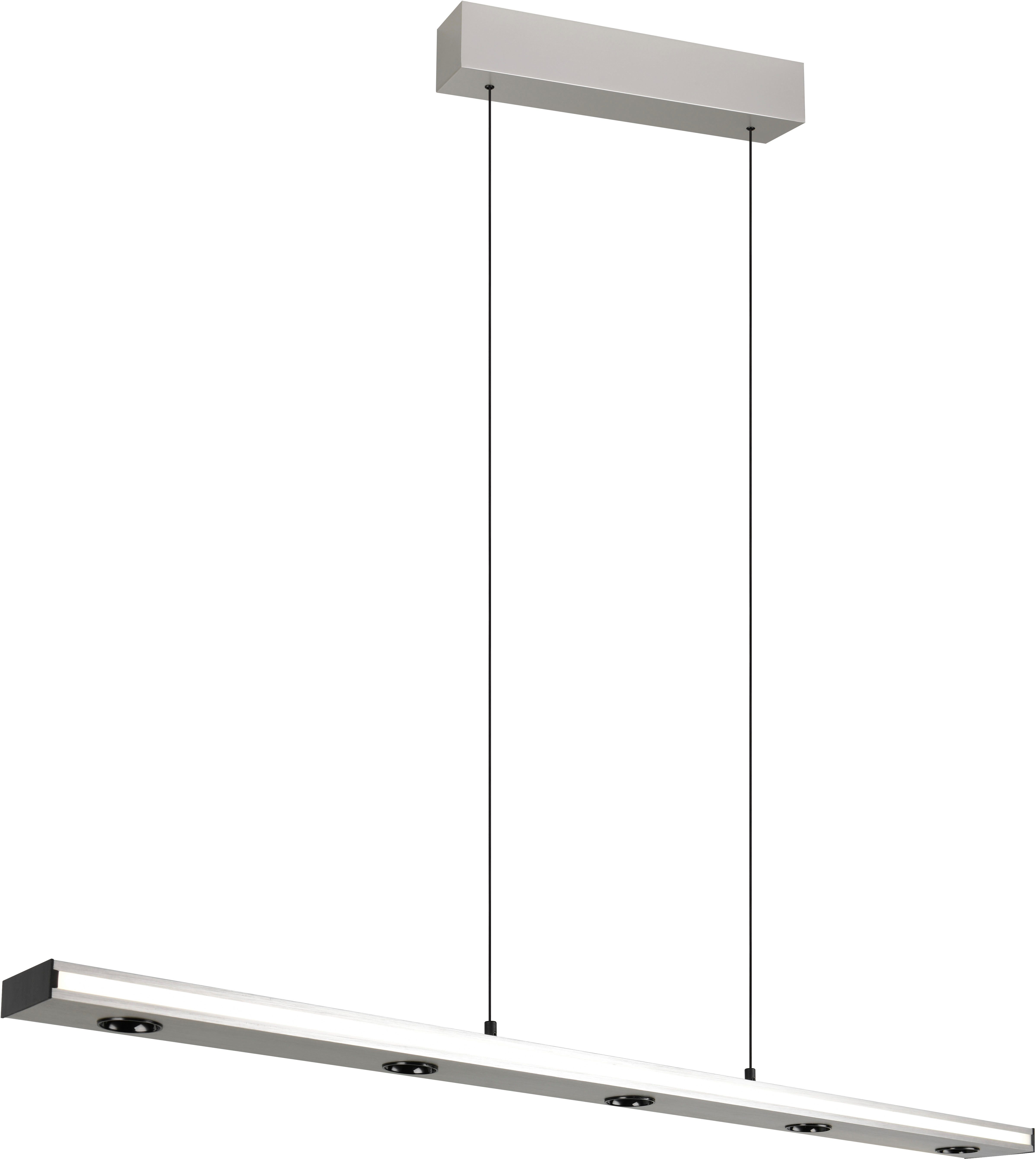 TRIO Leuchten LED Pendelleuchte GRAHAM, Hängeleuchte höhenverstellbar, dimmbar, Memoryfunktion, Dimmfunktion, Memoryfunktion, getrennt schaltbar, LED fest integriert, Farbwechsler, warmweiß - kaltweiß, up-and-down Licht Lichtfarbe einstellbar warm- bis kaltweiß 2300-4000K