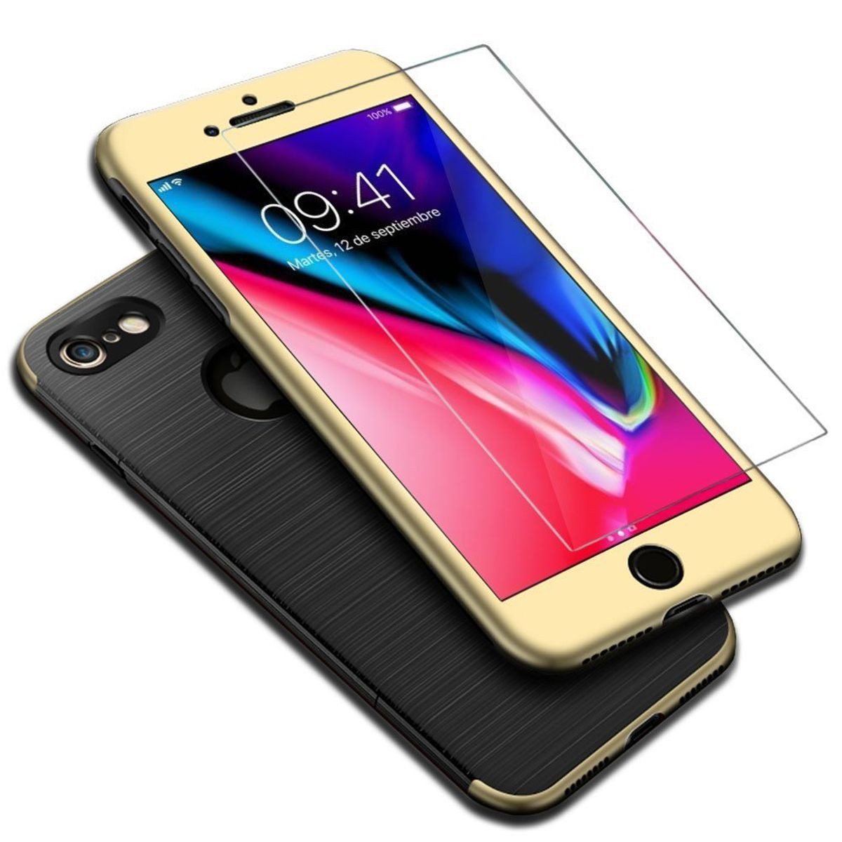 König Design Handyhülle Apple iPhone 8, Apple iPhone 8 Handyhülle Backcover Gold