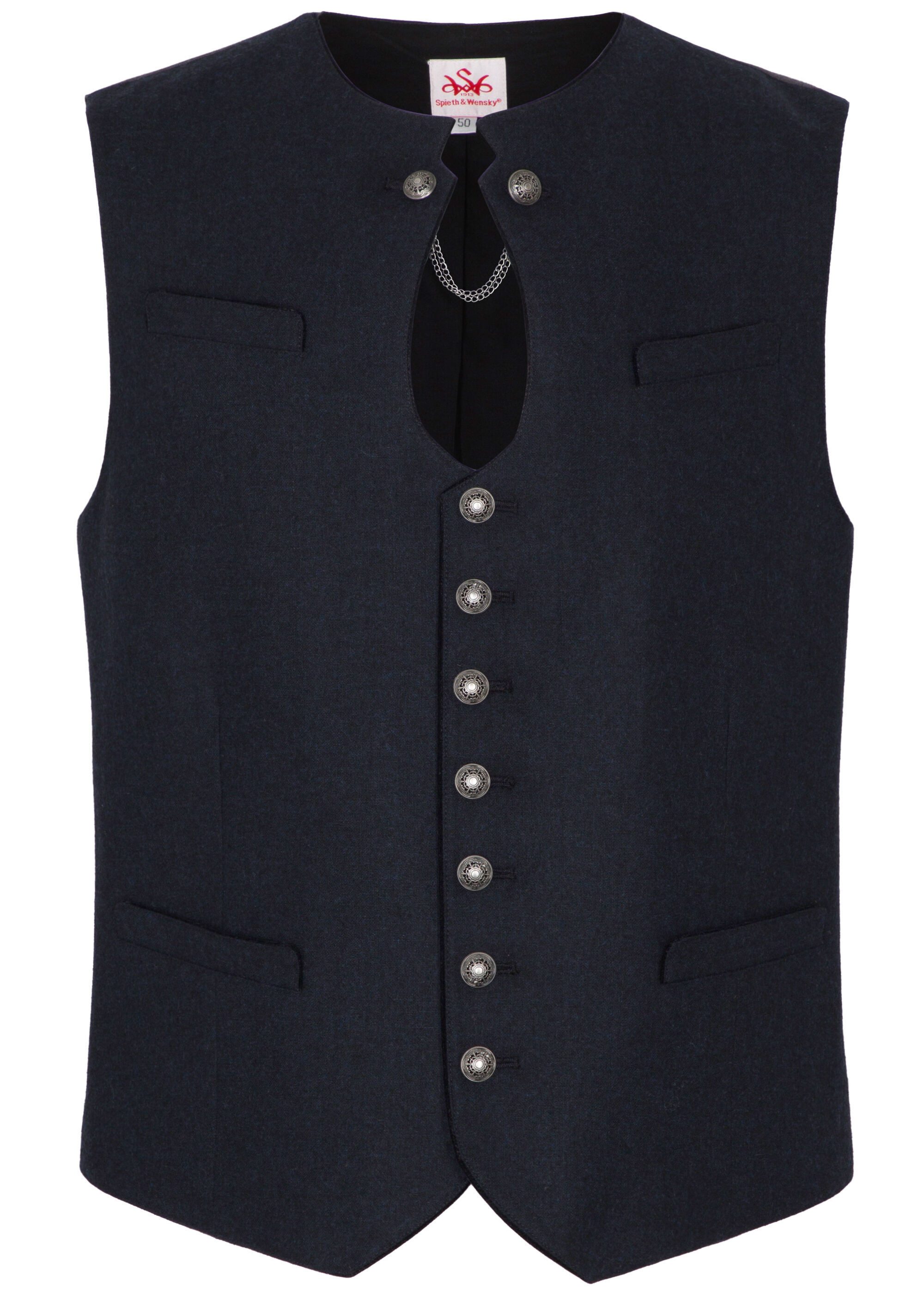 Spieth & Wensky Trachtenweste Gerke (1-tlg) moderner Tropfenausschnitt günstig online kaufen