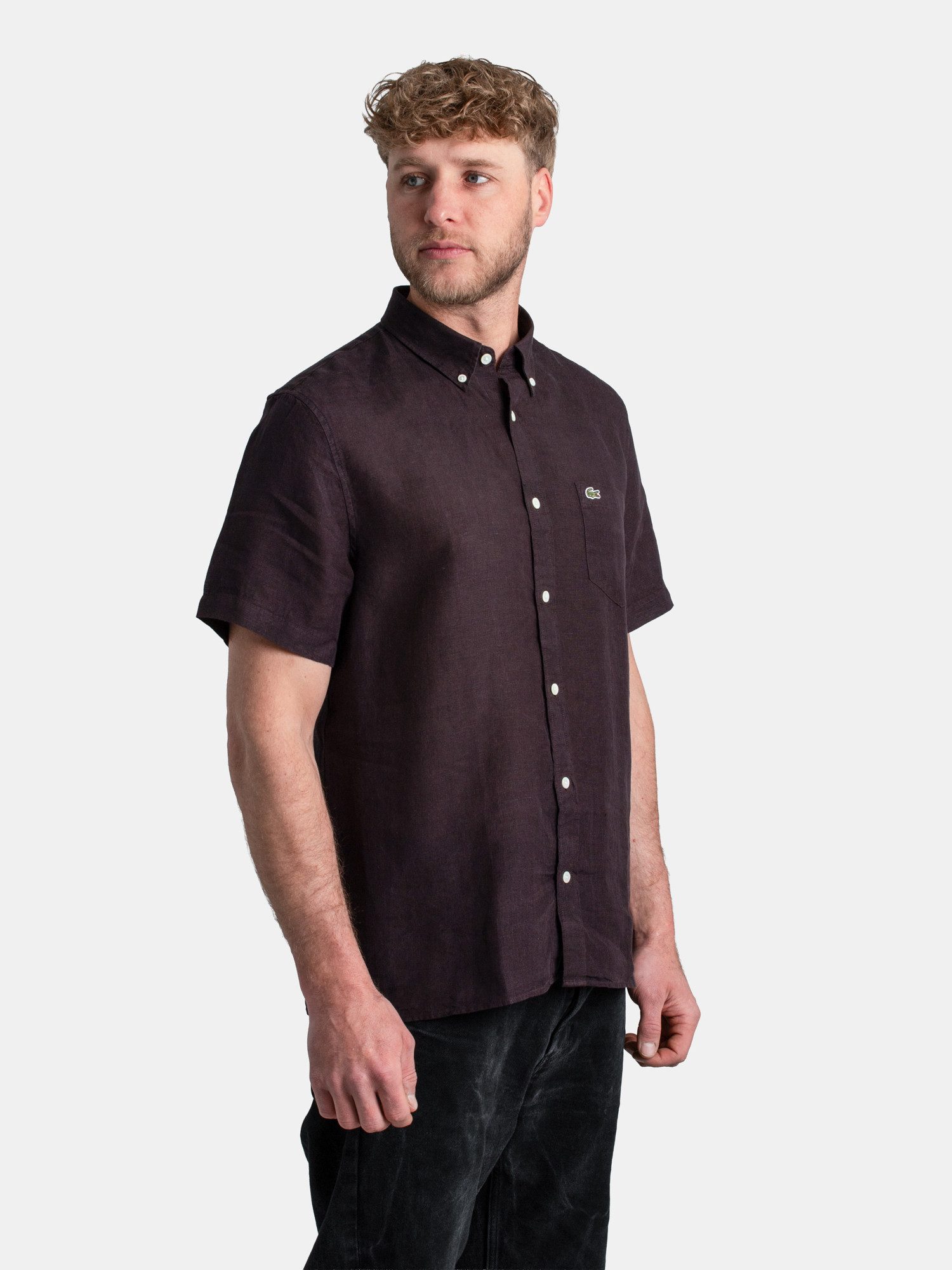 Lacoste Leinenhemd Lacoste Short Sleeve Linen Shirt