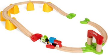 BRIO® Spielzeug-Eisenbahn BRIO® WORLD, Mein erstes BRIO® Bahn Set mit Batterielok, (Set), FSC®- schützt Wald - weltweit