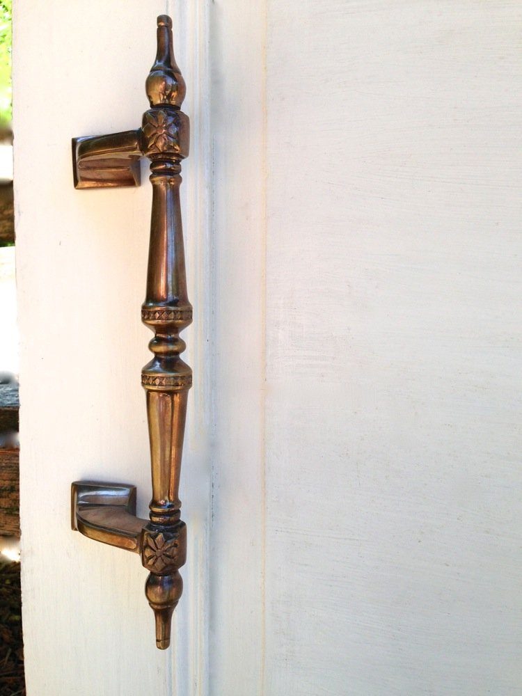 Antikas Türbeschlag Türgriff aus schwerem Messing, massiv wie antik- Stoßgr günstig online kaufen