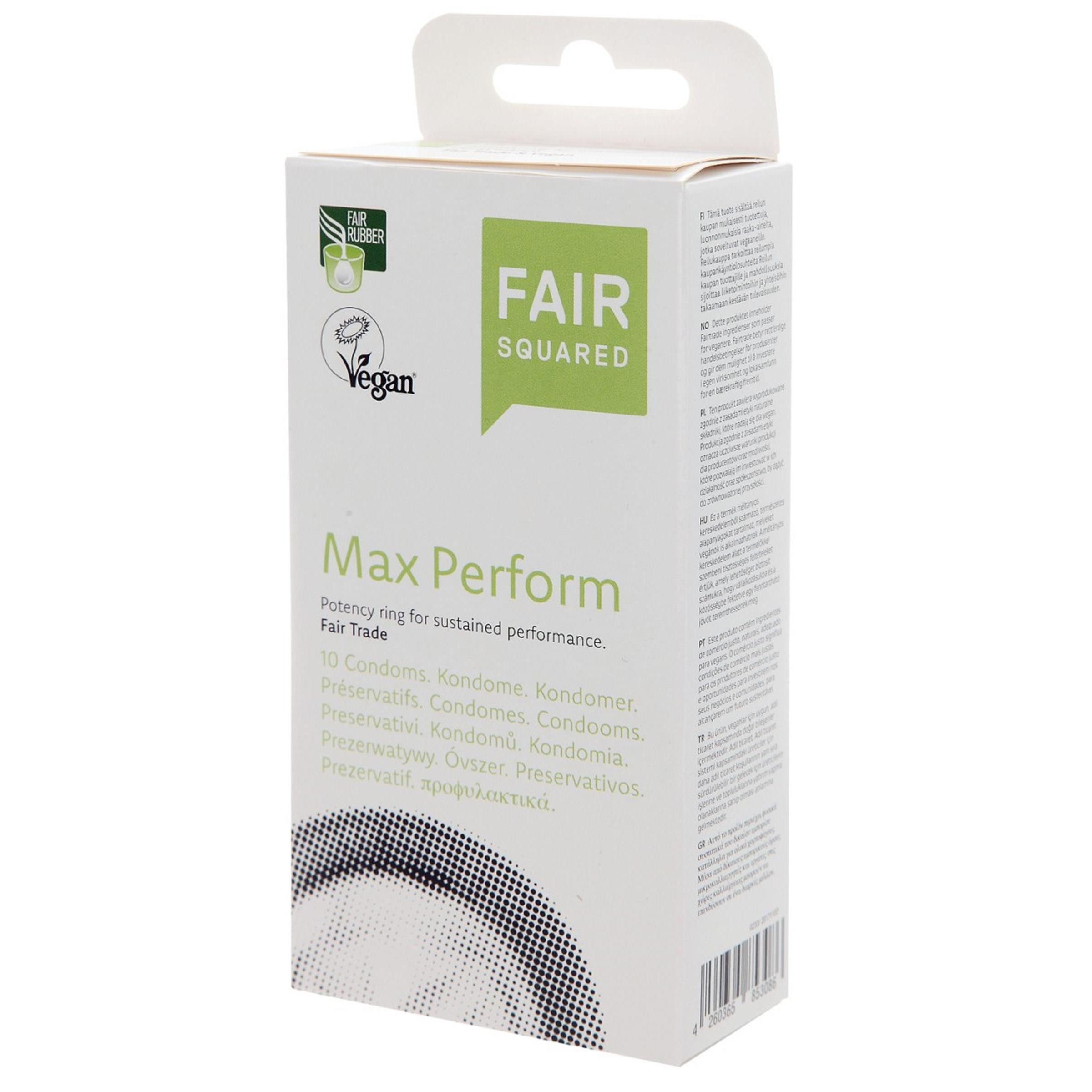 Fair Squared Einhand-Kondome Fair Squared - FAIR SQUARED Max Perform 10 St. Packung, 1 St.