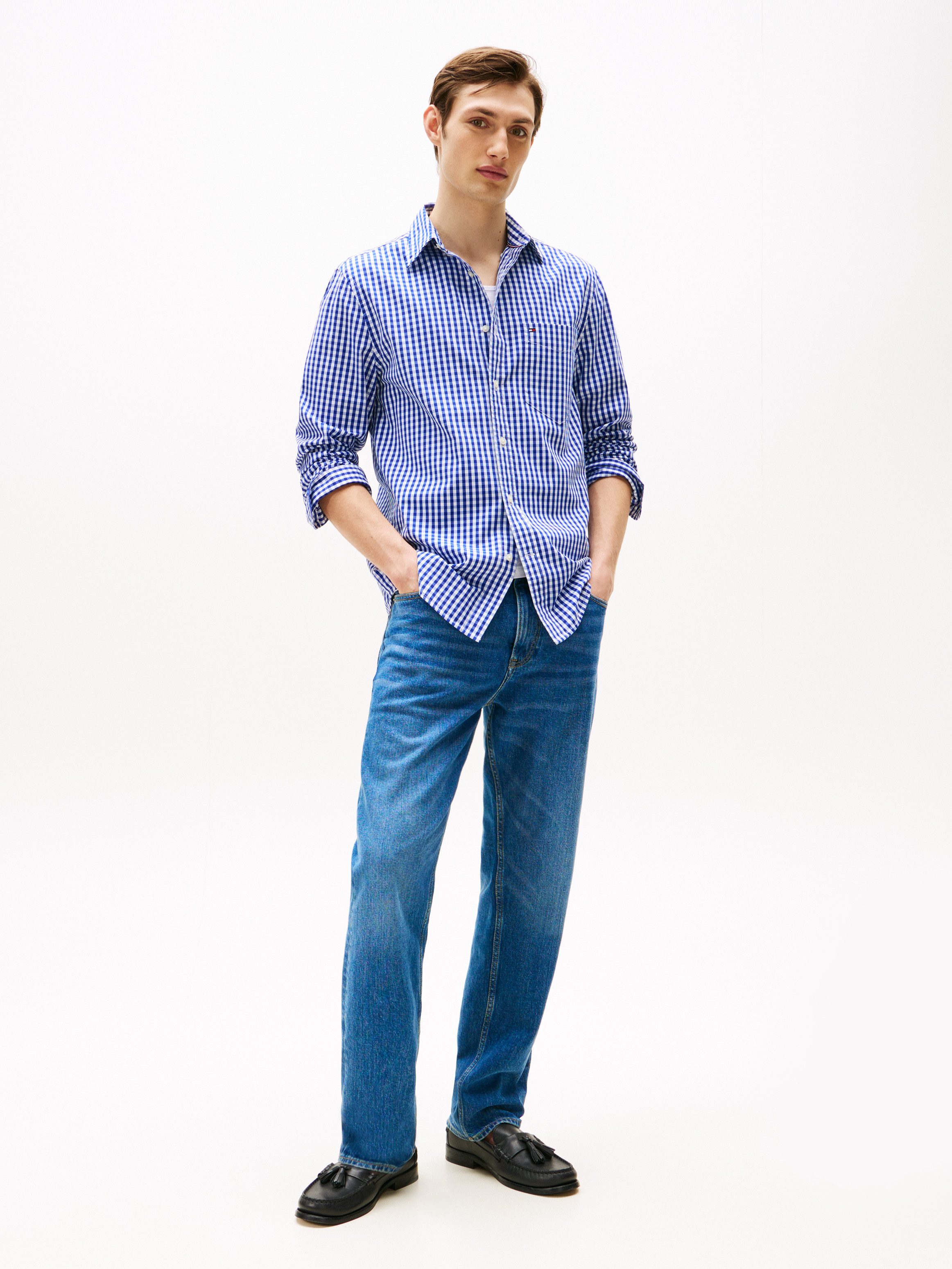 Tommy Hilfiger Langarmhemd FLEX POPLIN GINGHAM günstig online kaufen