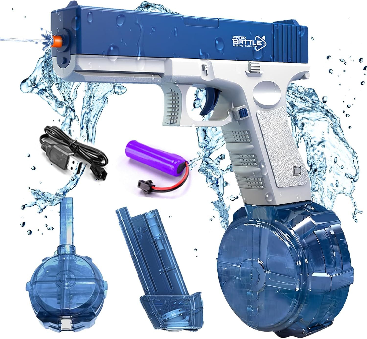 Daskoo Wasserpistole Automatische Wasserpistole 32 Fuß lange Reichweite Kapazität 500cc