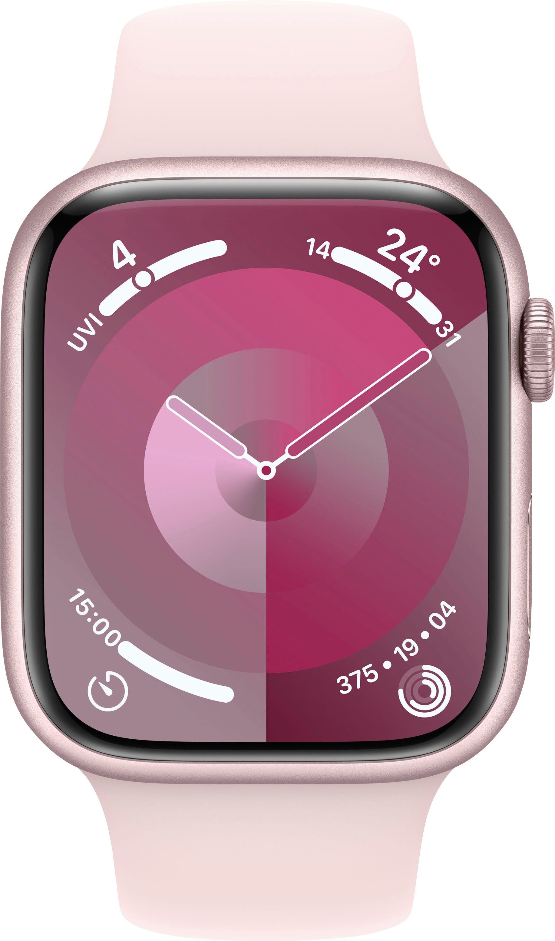 Sport 10), Smartwatch 45mm GPS cm/1,77 Cellular Band | Watch Zoll, Aluminium Watch + Apple (4,5 Rosa Series OS Rosa 9