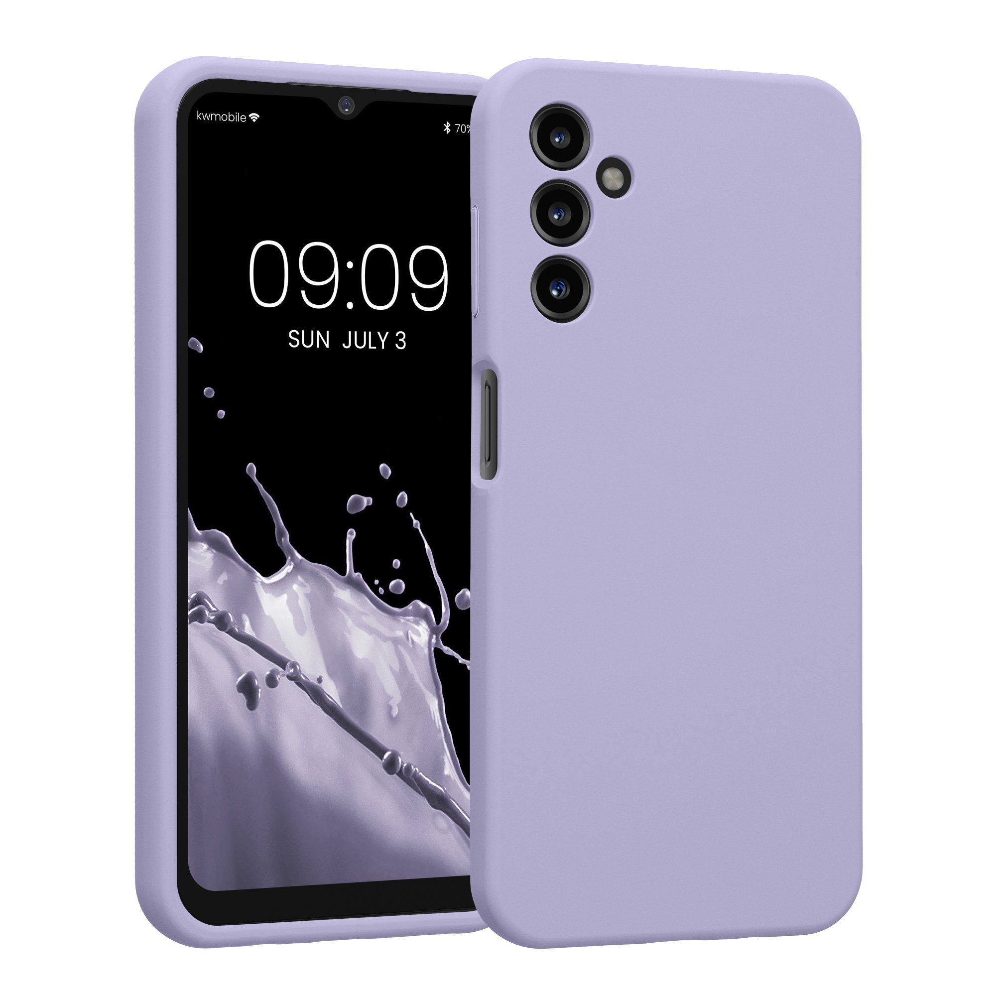 kwmobile Handyhülle Hülle für Samsung Galaxy A14 5G, Hülle Silikon gummiert  - Handyhülle - Handy Case in Lavendel