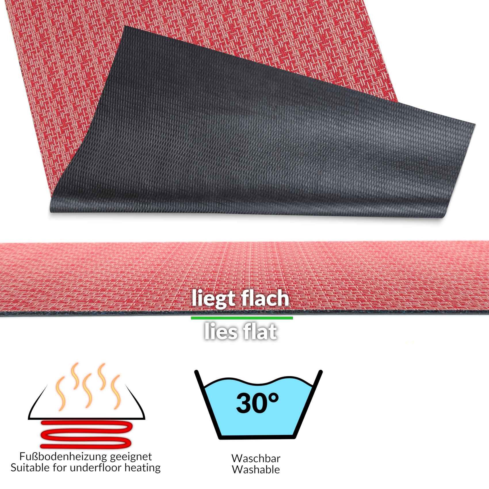 ANRO Küchenläufer ITACA Hochwertig Küchenteppich Teppich Textil, Eckig, Höhe: 3 mm, Velour – Bild 3 von 5