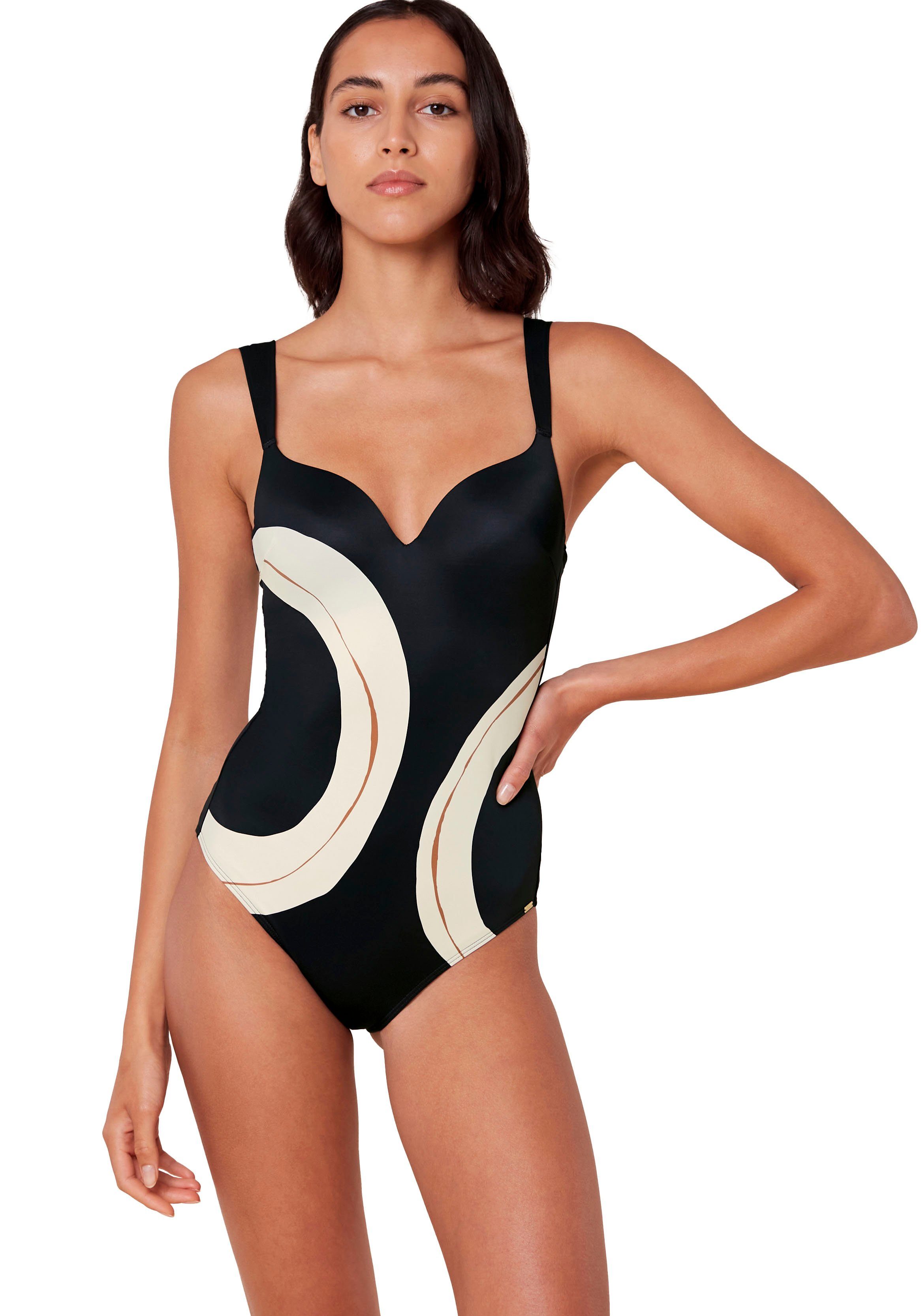 Triumph Badeanzug Summer Allure OWP 01 mit Bügeln und Einlagen, grafisches Design