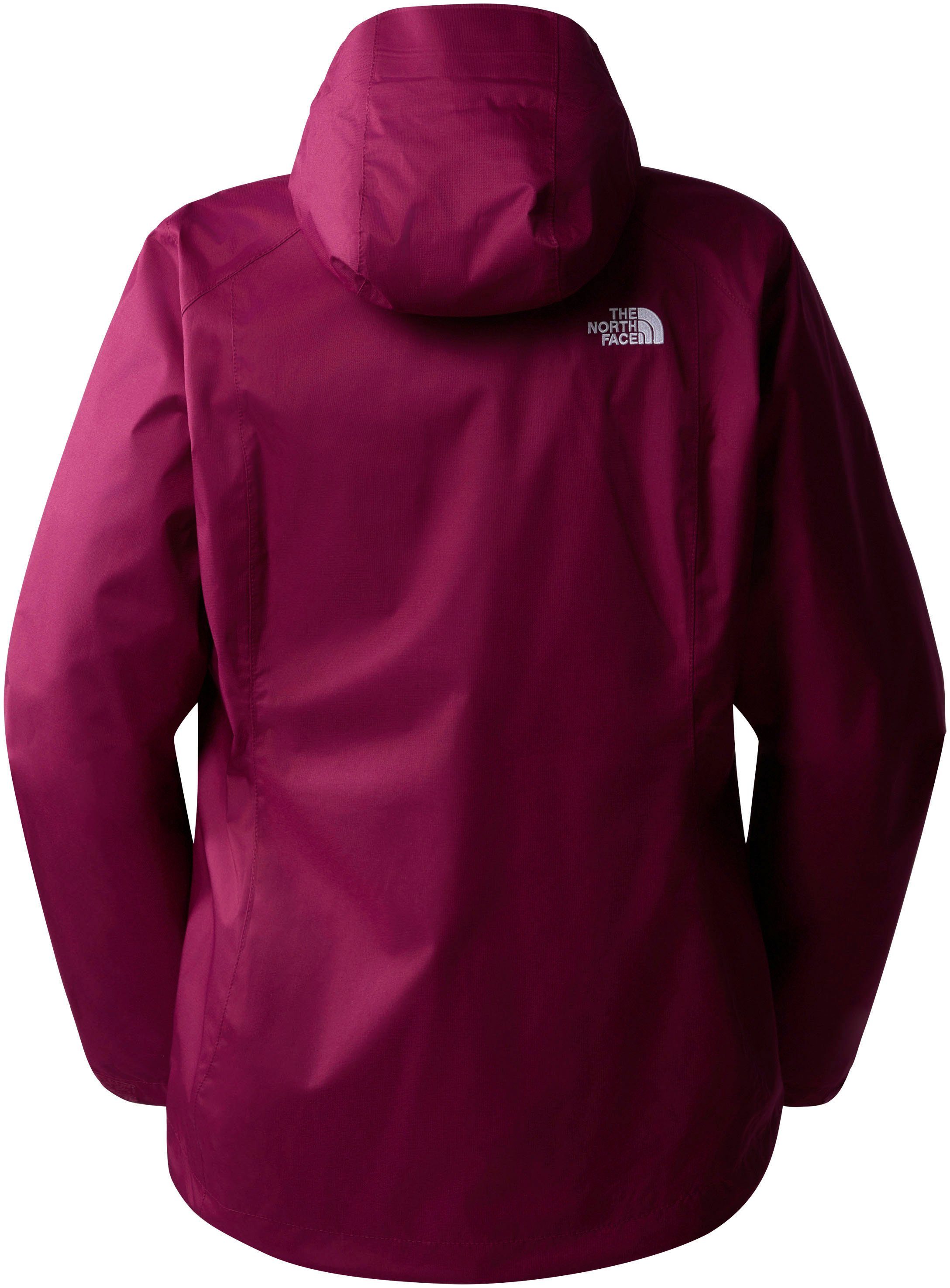 The North Face Funktionsparka W TRICLIMATE Stehkragen JACKET red EVOLVE mit II