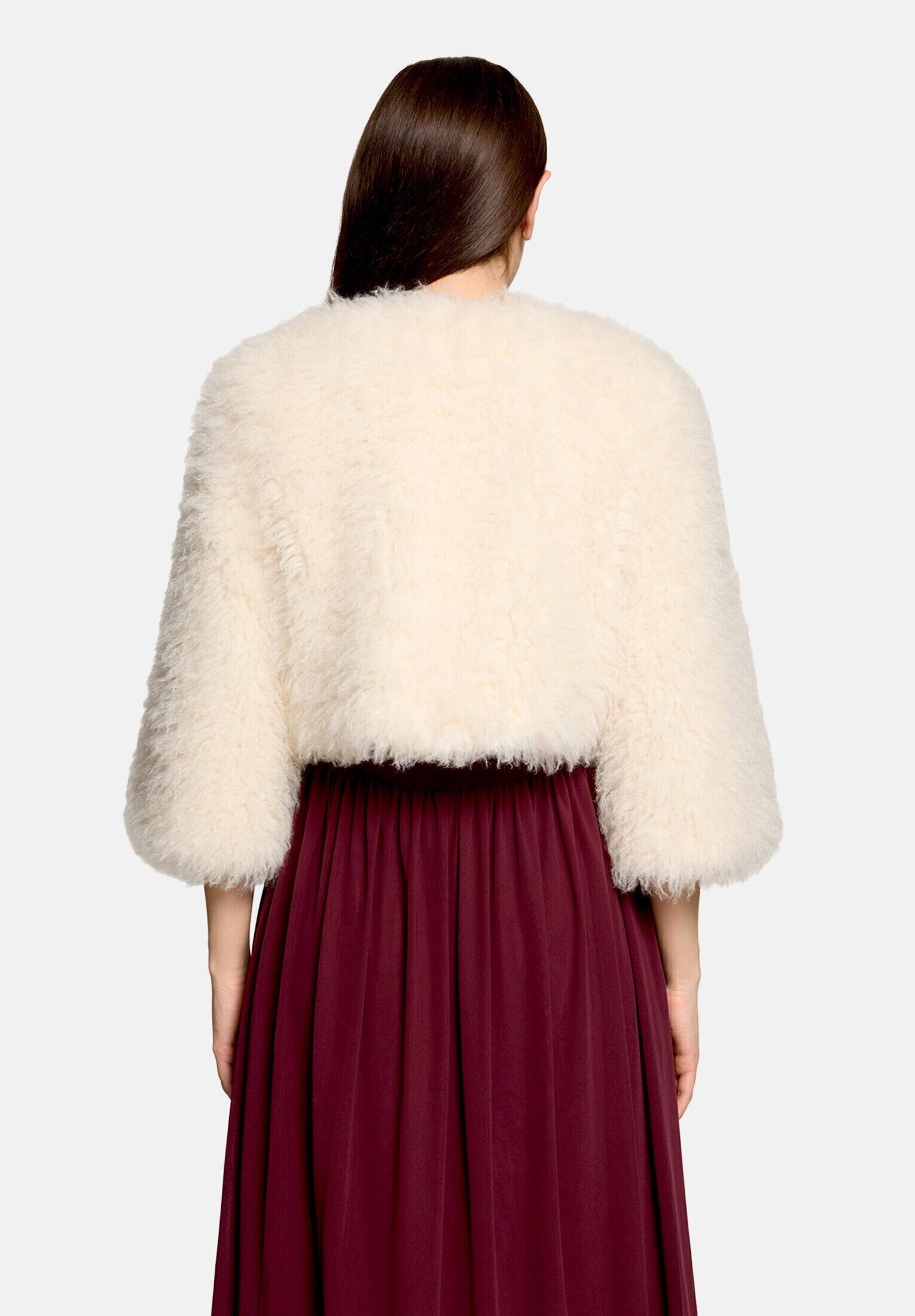 Vera Mont Fellimitatjacke Damen mit Rundhalsausschnitt
